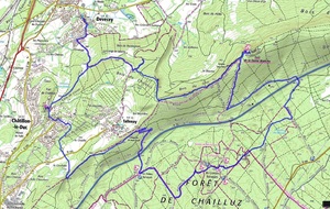 Trace de la randonnée (23km).