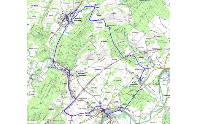 Le circuit des Lavoirs et Fontaines au pays de Montbozon (24 Km).