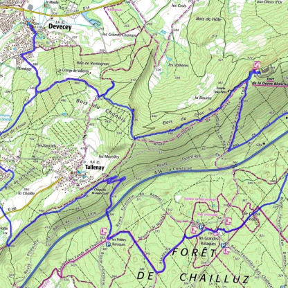 Rando du 14 octobre 2026, dans la forêt de Chailluz jusqu'au Fort de la Dame Blanche. - Trace de la randonnée (23km).